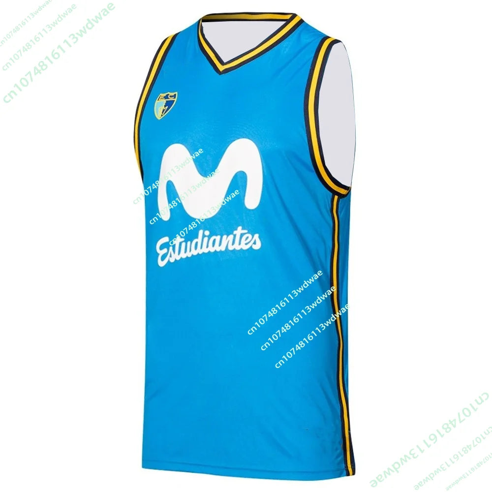 25/26 New Spanish Basketball League Jersey Mens Basketball Sports Vest CB Estudiantes Jersey Kid Vest Quick Drying Cheering Team